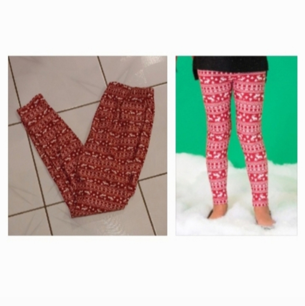 4/$80 New "Oh Deer!" Sweetlegs Leggings - Size Plus (US14-22)